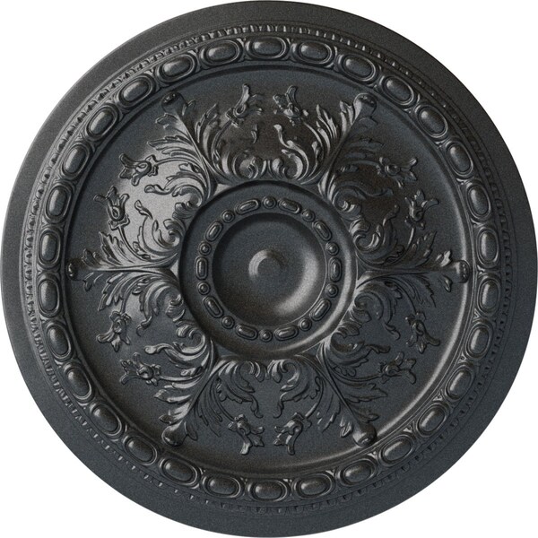 Ekena Millwork Stockport Ceiling Medallion (Fits Canopies up to 6 1/4"), Hand-Painted Pewter, 28"OD x 2 3/4"P CM28STPES - main